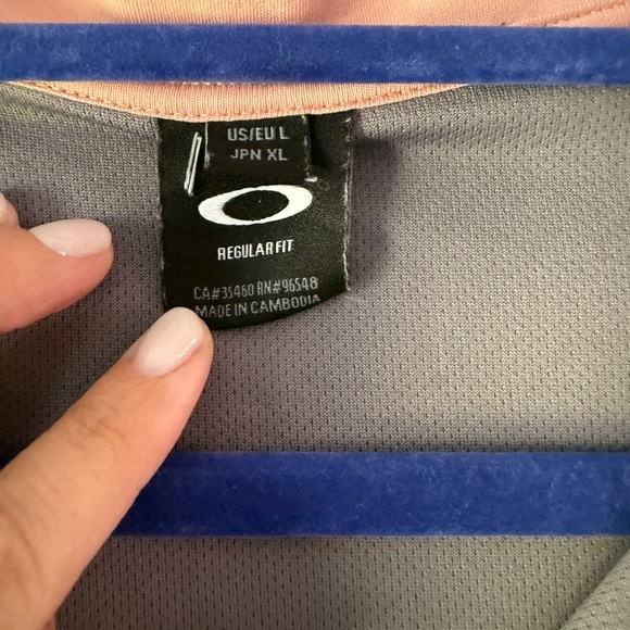 Oakley Green and Pink Sleeveless Polo Top - Size L - Picture 3 of 7